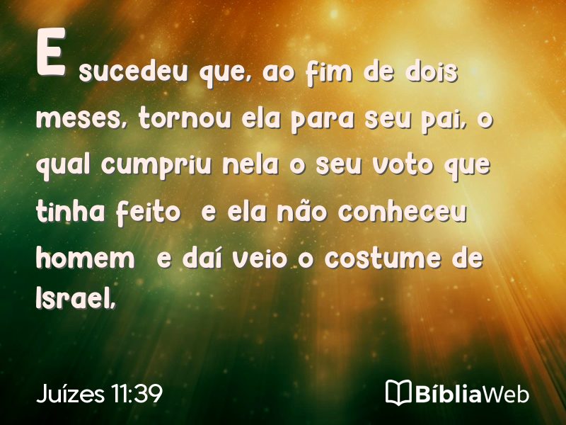 Juízes 11:39 em imagem para compartilhar