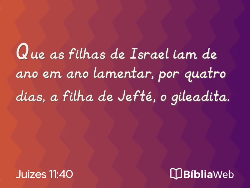 Juízes 11:40 em imagem para compartilhar