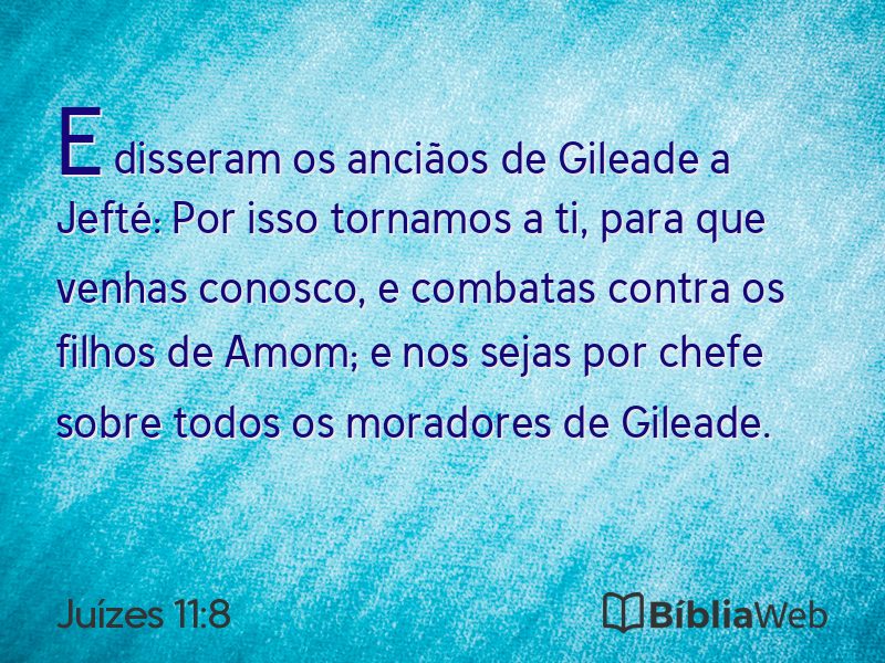 Juízes 11:8 em imagem para compartilhar