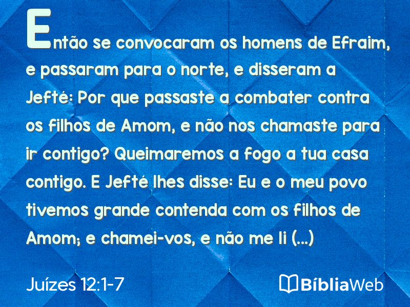 Juízes 12:1-7 em imagem para compartilhar