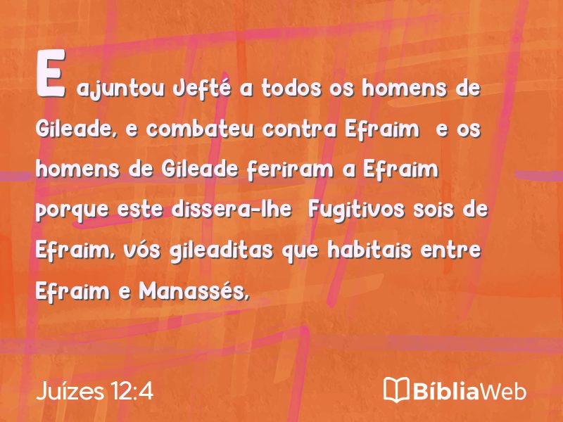 Juízes 12:4 em imagem para compartilhar