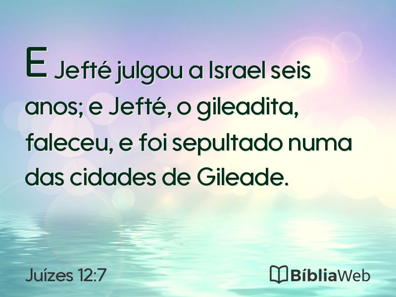 Juízes 12:7 em imagem para compartilhar