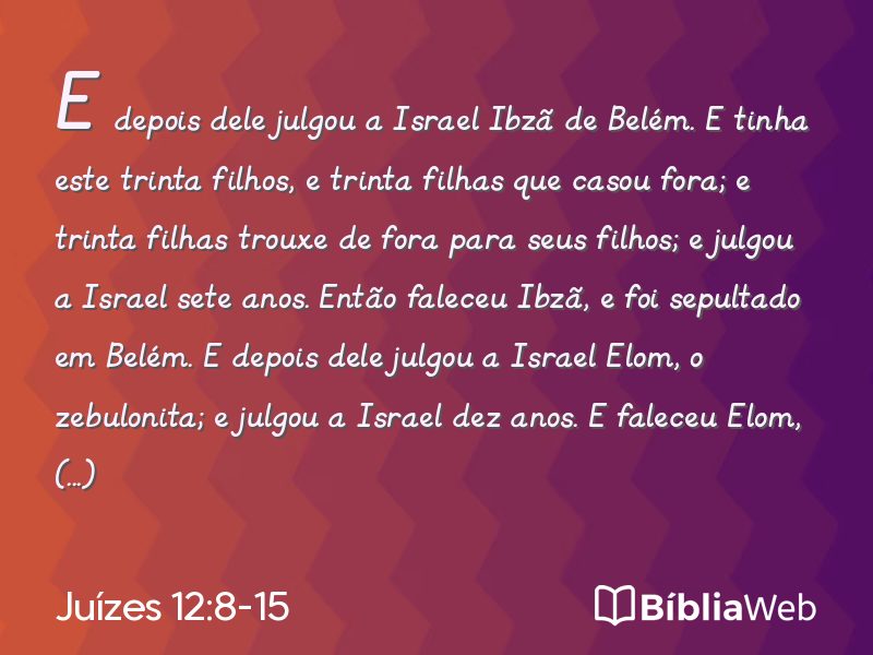 Juízes 12:8-15 em imagem para compartilhar