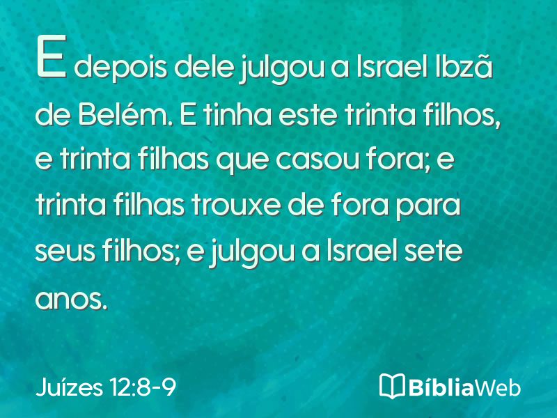 Juízes 12:8-9 em imagem para compartilhar