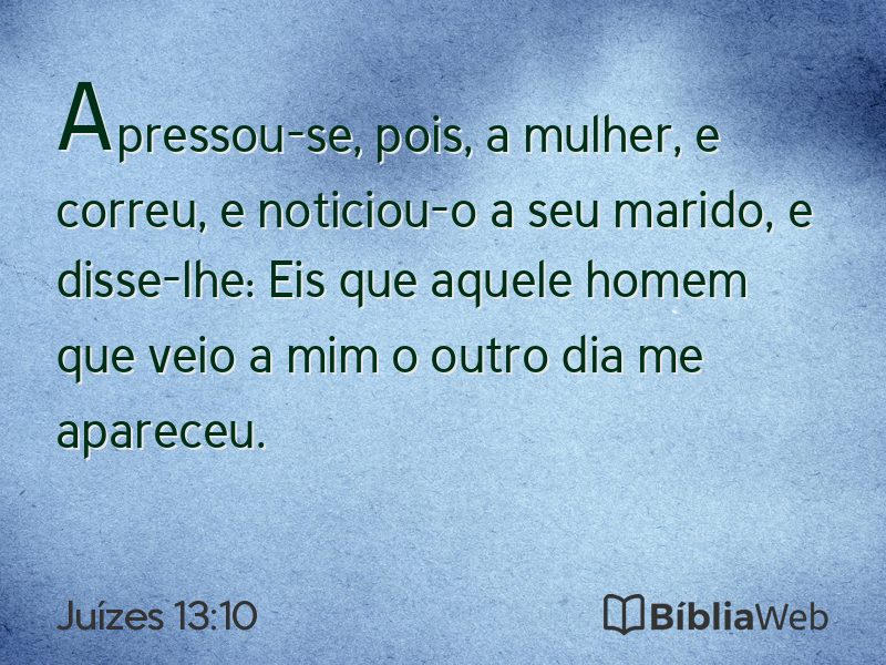 Juízes 13:10 em imagem para compartilhar