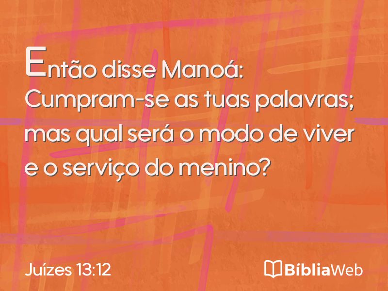 Juízes 13:12 em imagem para compartilhar