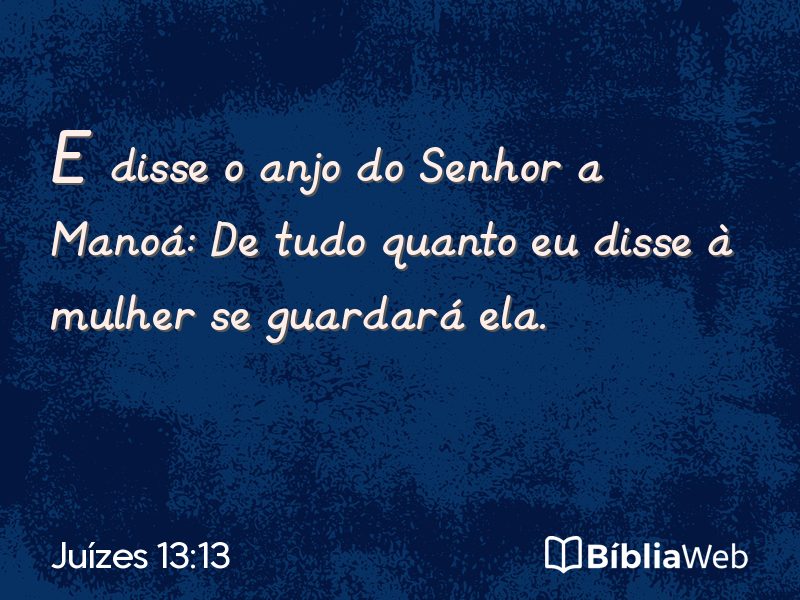 Juízes 13:13 em imagem para compartilhar