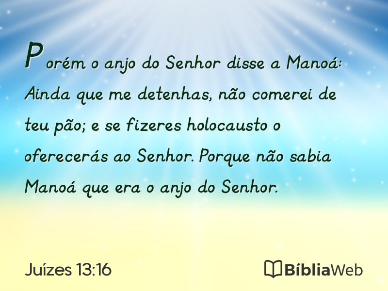 Juízes 13:16 em imagem para compartilhar