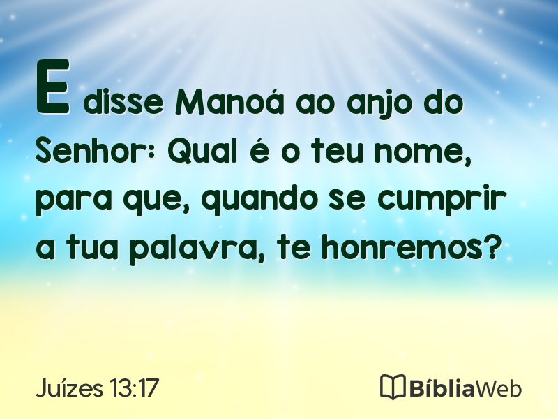 Juízes 13:17 em imagem para compartilhar