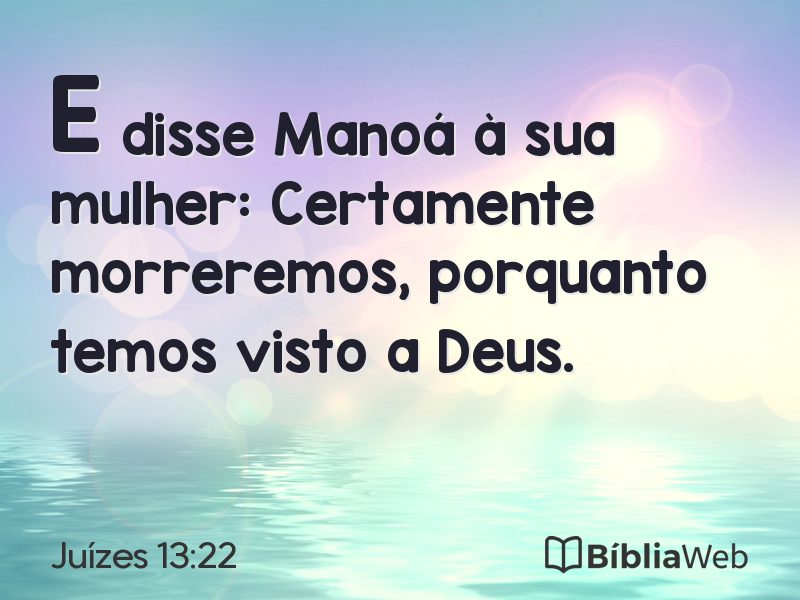Juízes 13:22 em imagem para compartilhar