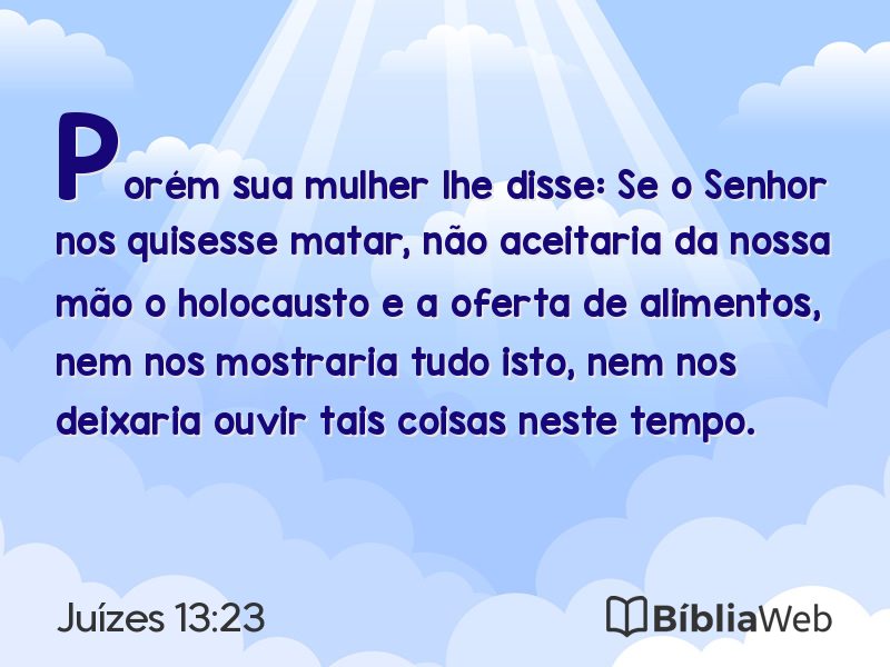 Juízes 13:23 em imagem para compartilhar