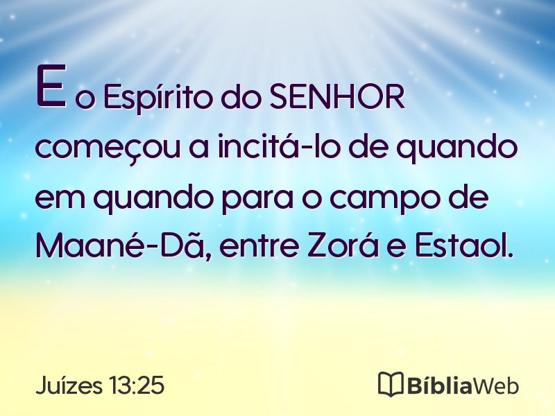 Juízes 13:25 em imagem para compartilhar