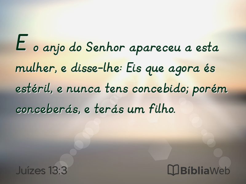 Juízes 13:3 em imagem para compartilhar