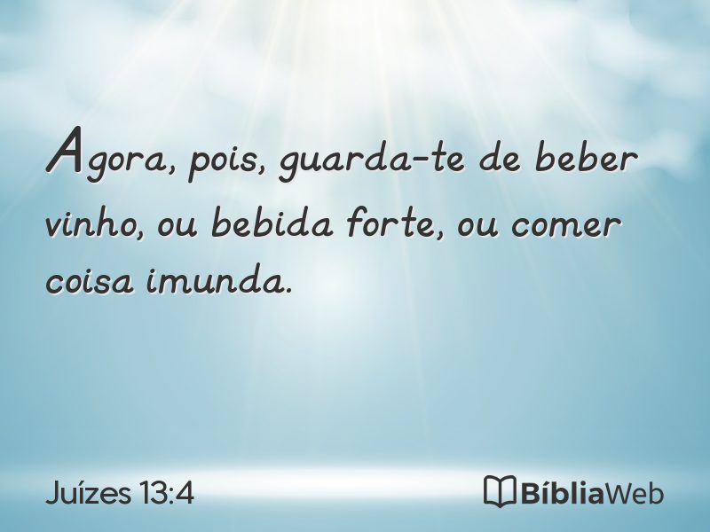 Juízes 13:4 em imagem para compartilhar