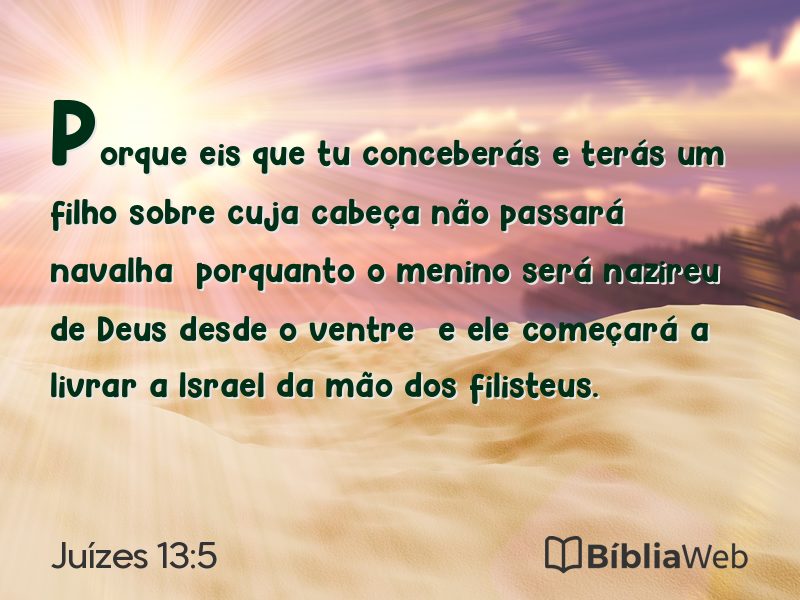 Juízes 13:5 em imagem para compartilhar