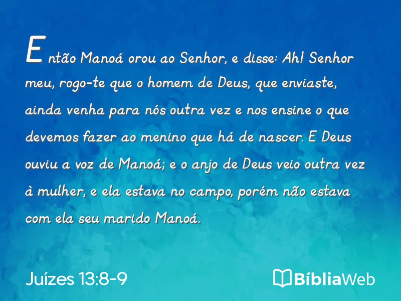 Juízes 13:8-9 em imagem para compartilhar