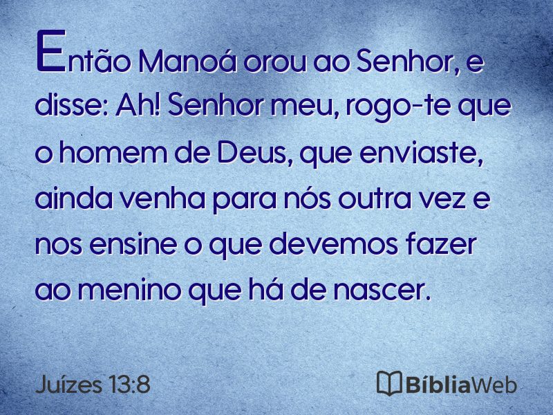 Juízes 13:8 em imagem para compartilhar