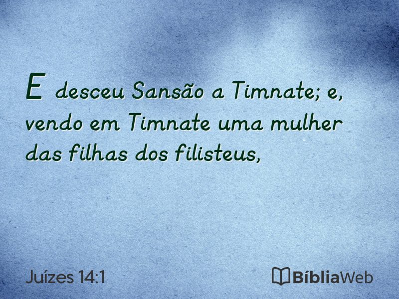 Juízes 14:1 em imagem para compartilhar