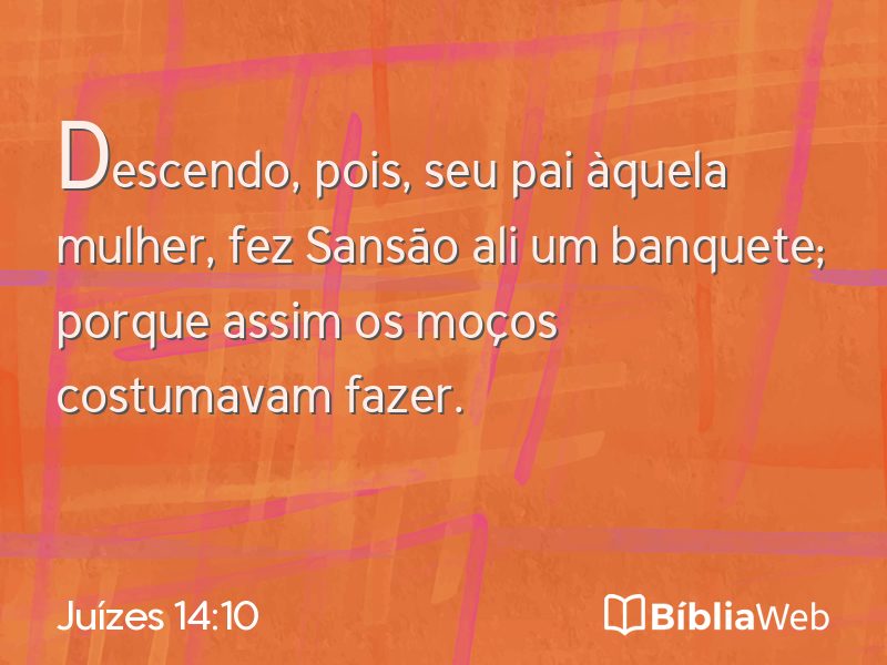 Juízes 14:10 em imagem para compartilhar