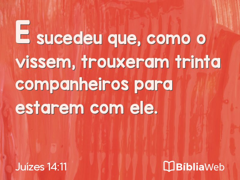 Juízes 14:11 em imagem para compartilhar