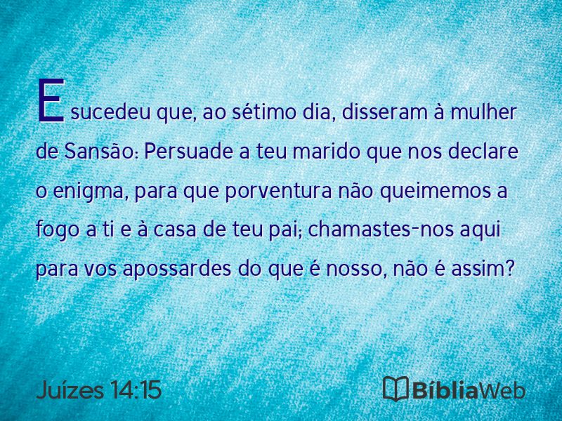 Juízes 14:15 em imagem para compartilhar