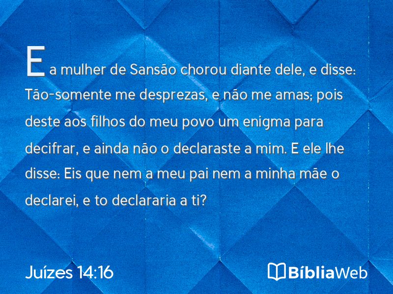 Juízes 14:16 em imagem para compartilhar