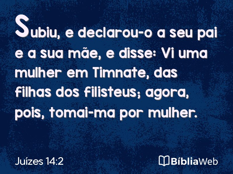 Juízes 14:2 em imagem para compartilhar