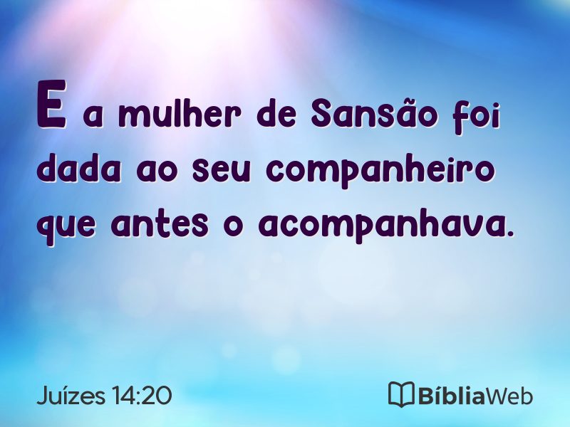 Juízes 14:20 em imagem para compartilhar