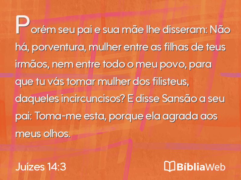 Juízes 14:3 em imagem para compartilhar