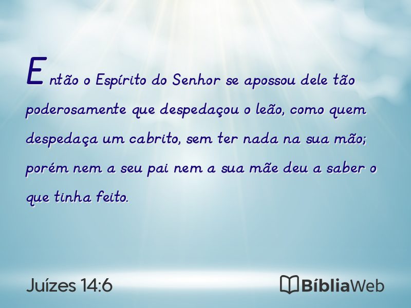 Juízes 14:6 em imagem para compartilhar