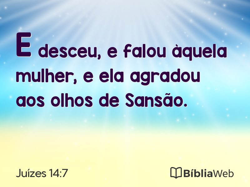Juízes 14:7 em imagem para compartilhar