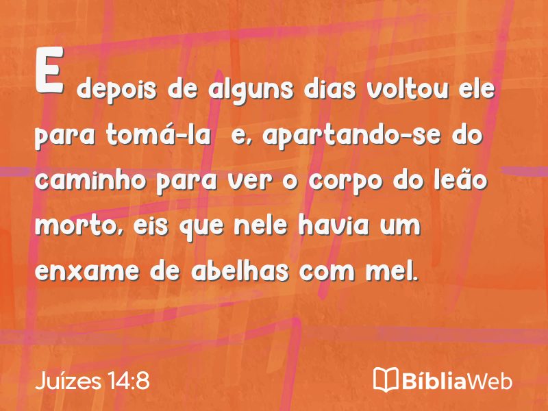 Juízes 14:8 em imagem para compartilhar