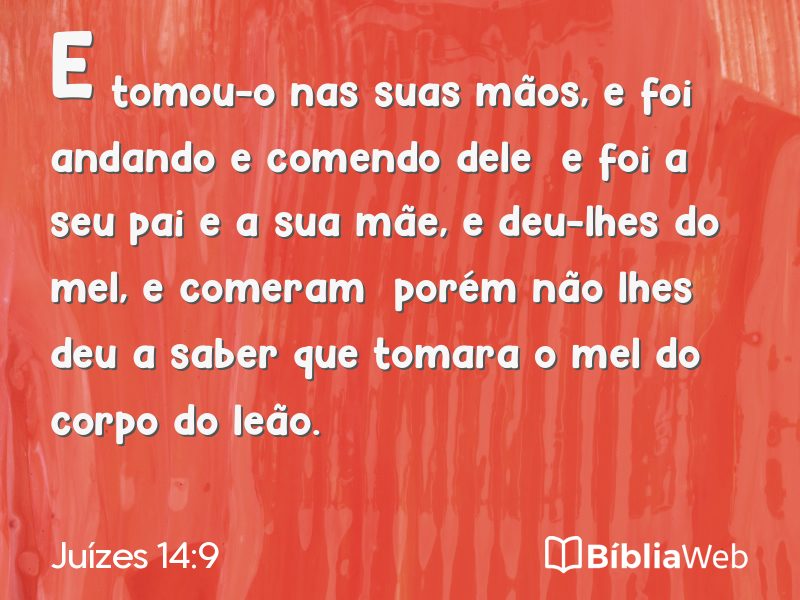 Juízes 14:9 em imagem para compartilhar