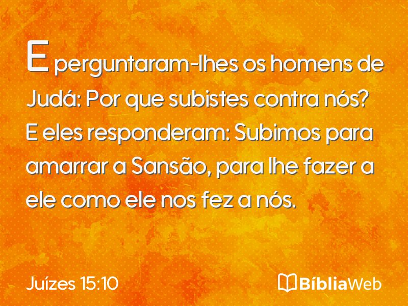 Juízes 15:10 em imagem para compartilhar