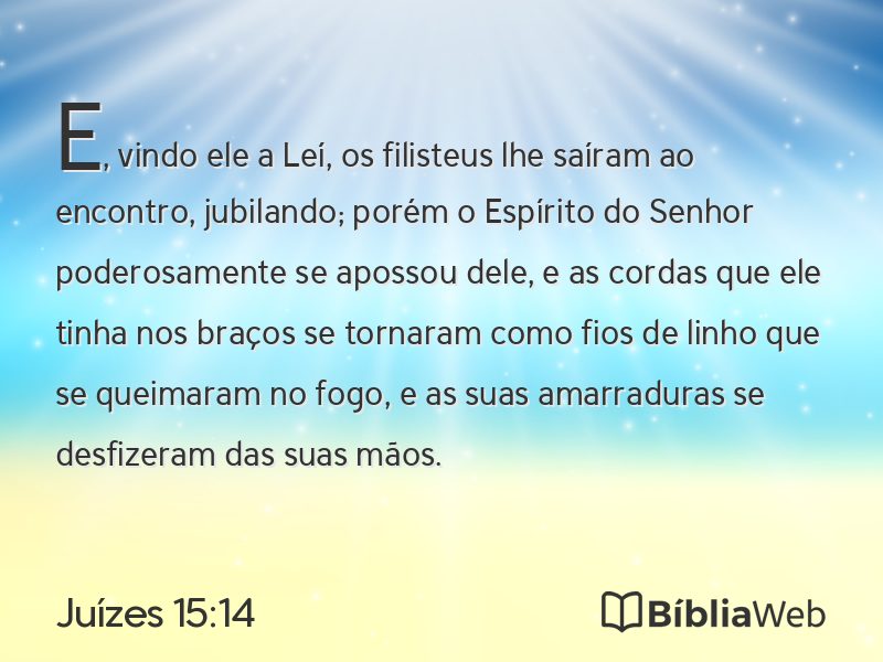 Juízes 15:14 em imagem para compartilhar