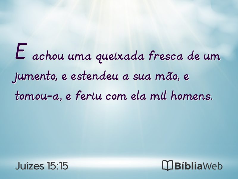 Juízes 15:15 em imagem para compartilhar