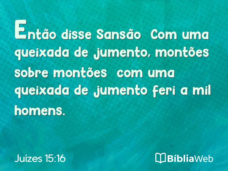 Juízes 15:16 em imagem para compartilhar
