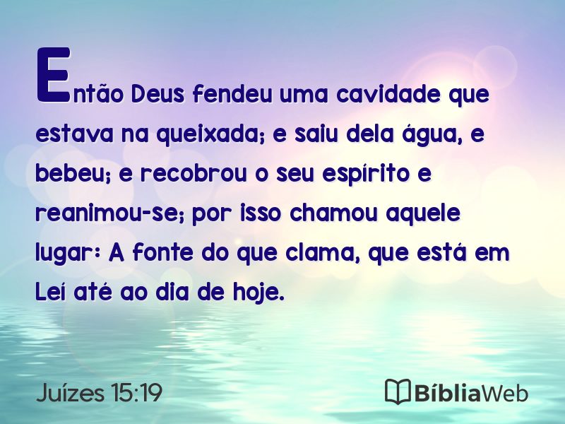 Juízes 15:19 em imagem para compartilhar