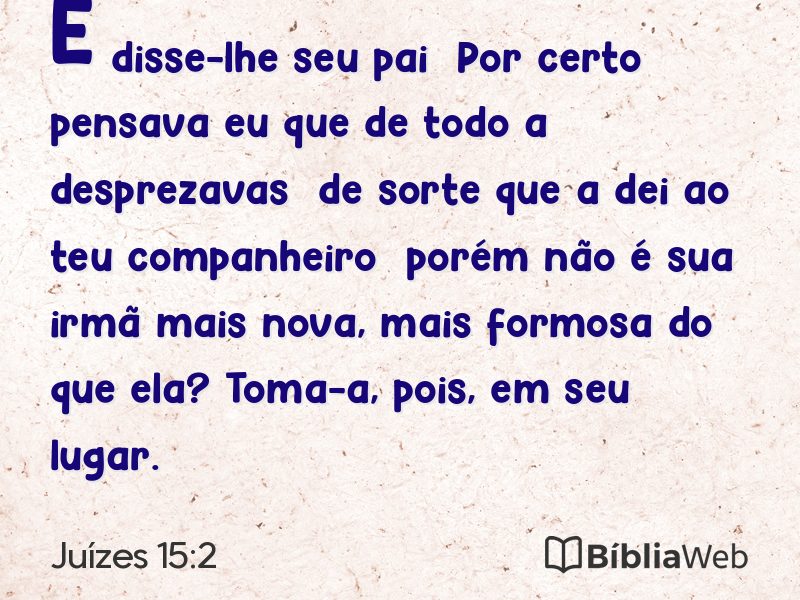 Juízes 15:2 em imagem para compartilhar