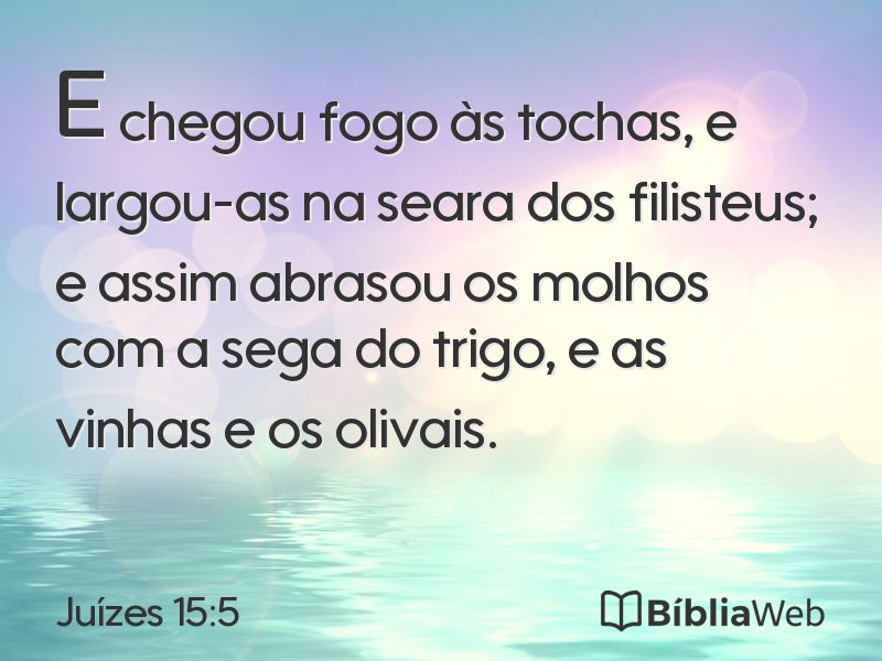 Juízes 15:5 em imagem para compartilhar