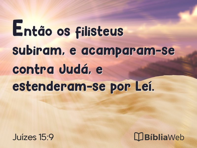 Juízes 15:9 em imagem para compartilhar