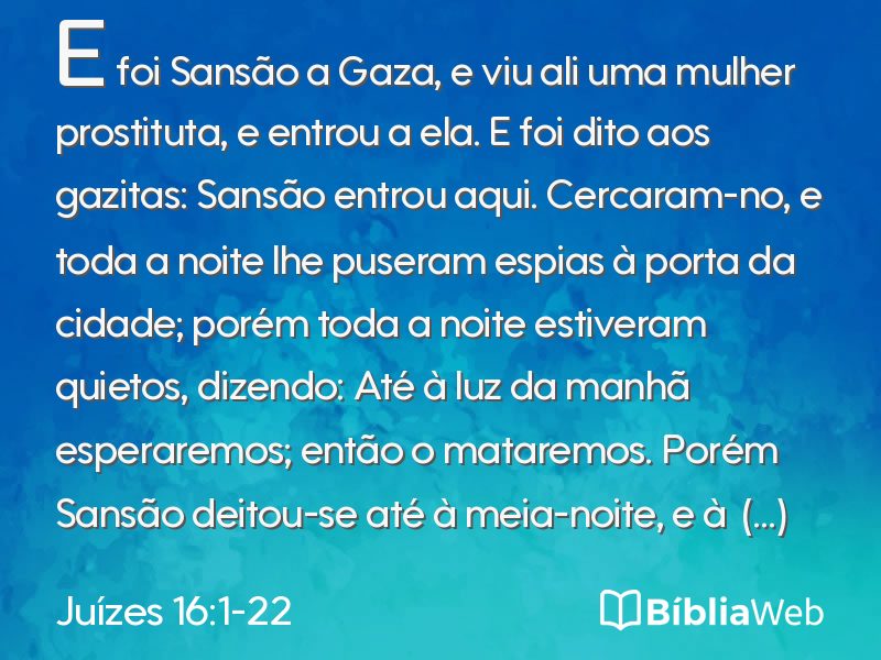Juízes 16:1-22 em imagem para compartilhar
