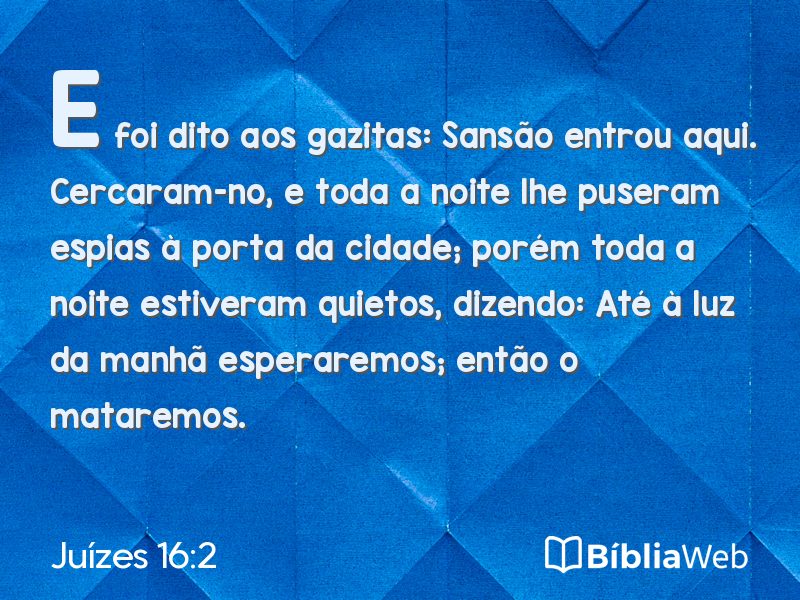 Juízes 16:2 em imagem para compartilhar