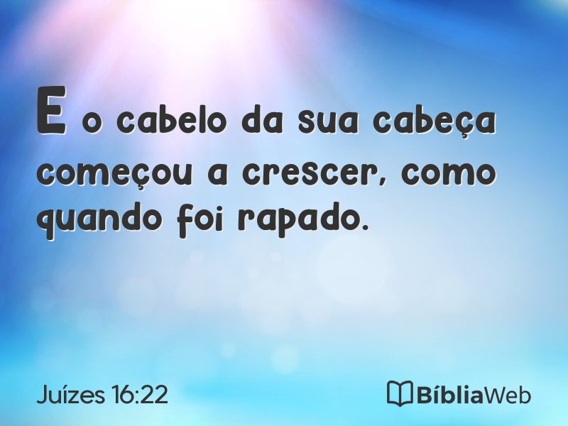 Juízes 16:22 em imagem para compartilhar