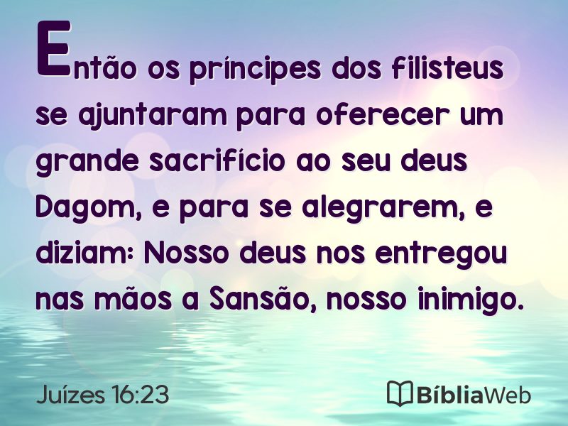 Juízes 16:23 em imagem para compartilhar