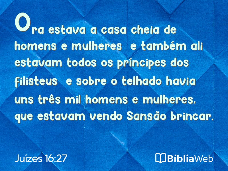 Juízes 16:27 em imagem para compartilhar