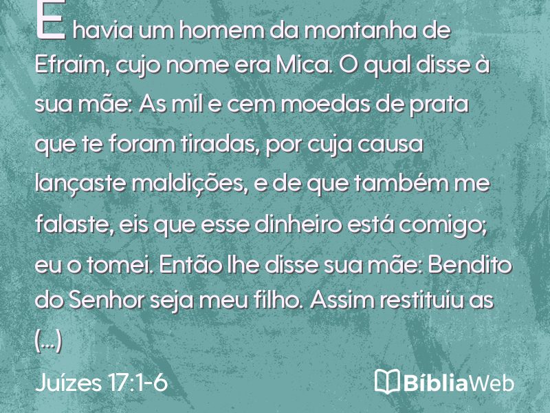 Juízes 17:1-6 em imagem para compartilhar