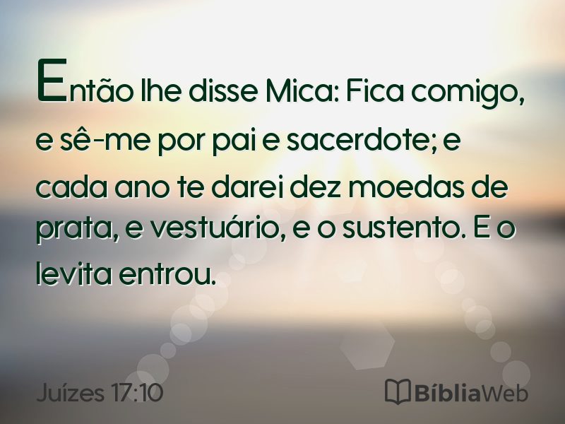 Juízes 17:10 em imagem para compartilhar