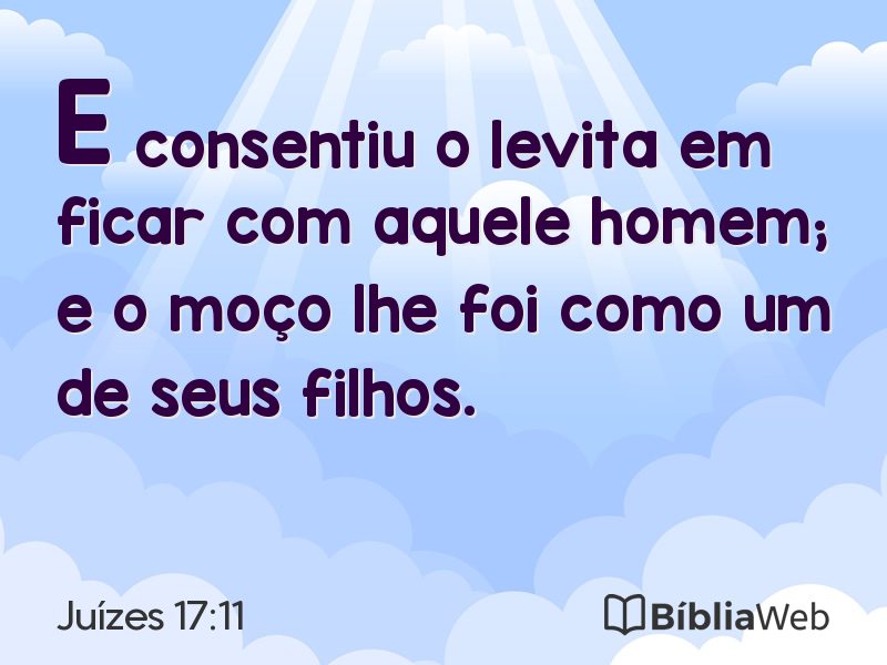 Juízes 17:11 em imagem para compartilhar