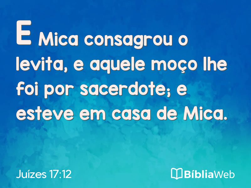 Juízes 17:12 em imagem para compartilhar
